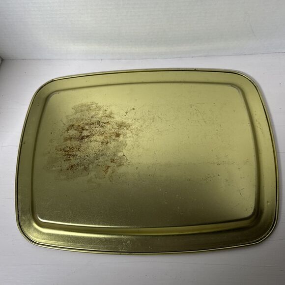 Lot of 2 American Homestead Summer & Autumn Hand Painted Wooden Tin Trays Plates - Picture 14 of 14